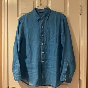 Tommy Bahama Relax Men's Blue 100% Linen Summer Coastal shirt MED